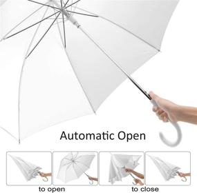 img 3 attached to Wedding Umbrellas Canopy Windproof Crystal Umbrellas in Stick Umbrellas