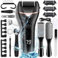 🦶 electric callus remover for feet - rechargeable waterproof 22 in 1 professional pedicure kit with wet & dry foot file - dead skin remover and cracked heel treatment - rough hand exfoliator with 3 roller heads - 2-speed foot care tools logo