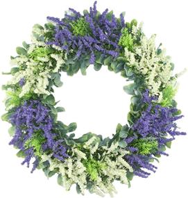 img 4 attached to Emlyn Artificial Foam Lavender Wreath