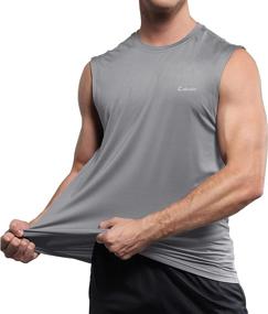 img 1 attached to Cakulo Workout Sleeveless Running Bodybuilding Sports & Fitness in Team Sports