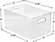 📦 sorbus clear plastic storage bins with handles – versatile organizers for kitchen, refrigerator, cabinet, pantry, and bathroom логотип