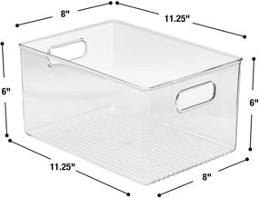 img 4 attached to 📦 Sorbus Clear Plastic Storage Bins with Handles – Versatile Organizers for Kitchen, Refrigerator, Cabinet, Pantry, and Bathroom