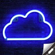 🌩️ lumoonosity cloud neon sign - usb powered blue cloud neon light with on/off switch - wall decor, aesthetic hanging neon signs for bedroom, living room, gaming room setup - neon lights логотип