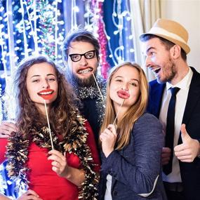 img 3 attached to 🎭 40-Piece Funny Mouth Lip Prop Set for Party Photo Booth Fun - Perfect for Birthdays, Weddings, Graduations, Halloween