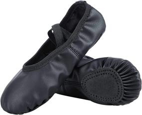 img 4 attached to Кожаные тапочки Dynadans Toddler Black 4M