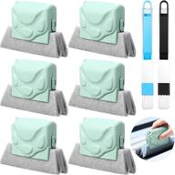 🟢 efficient 8-piece corner cleaning brush set for windows, dustpans, and more - green logo