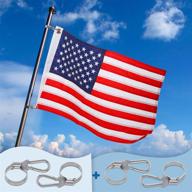 🚤 affordura boat flag 12x18: high-quality american flag for boats with 4 flag clips - marine grade sewn u.s. flag with brass grommets логотип