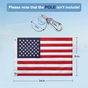 img 2 attached to 🚤 Affordura Boat Flag 12x18: High-Quality American Flag for Boats with 4 Flag Clips - Marine Grade Sewn U.S. Flag with Brass Grommets