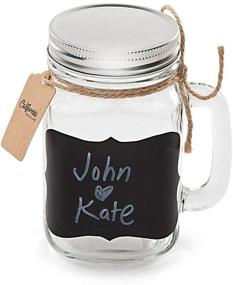 img 3 attached to Vintage Mason Jar Mugs with Chalkboard Labels - 6 Pack Glass Bottles