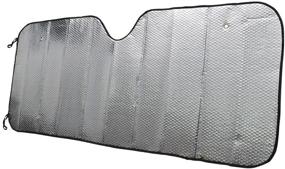 img 2 attached to 🌞 BDK Standard Chrome Double Bubble Folding Accordion Auto Windshield Sun Shade - UV Ray Blocking Sun Visor for Car, Sunshade to Keep Vehicle Cool and Damage Free, Easy to Use - 58 x 24 in, AS-215