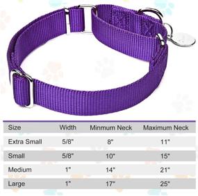 img 3 attached to Dazzber Dog Collar Martingale: Heavy-Duty Nylon No Pull Pet Collar for Medium and Large Dogs