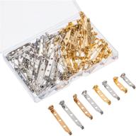 📌 shappy 100-piece bar pins brooch pin backs safety clasp set in plastic box - 4 sizes: 20mm, 25mm, 32mm, 38mm (gold/silver) logo