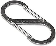 🔗 nite ize s-biner stainless steel #3 brushed carabiner 25lb (4-pack) логотип