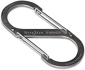 img 1 attached to 🔗 Nite Ize S-Biner Stainless Steel #3 Brushed Carabiner 25lb (4-Pack)