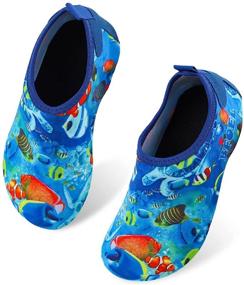 img 4 attached to BFOEL Non-Slip Barefoot Sports Dinosaur Boys' Shoes for Outdoor Activities