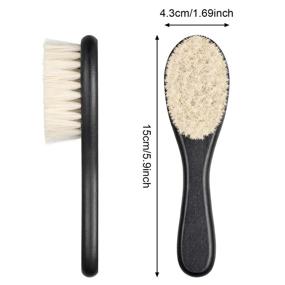 img 1 attached to 🧔 2-Piece Barber Fade Brush Set: Men's Beard and Neck Duster Cleaning Brush with Soft Bristles and Wooden Handle for Enhanced Barber Hair Cutting Kits