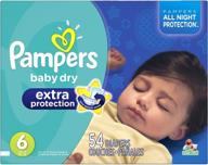 👶 pampers baby dry size 6 diapers - 54 count, with extra protection logo