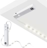 🔦 miosal battery powered led strip lights: motion sensor closet lights for wardrobe - warm white 4000k логотип