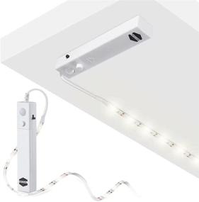 img 4 attached to 🔦 Miosal Battery Powered LED Strip Lights: Motion Sensor Closet Lights for Wardrobe - Warm White 4000K