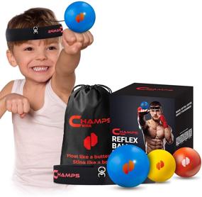 img 4 attached to CHAMPS MMA Boxing Reflex Ball: Enhance Reaction Speed and Hand-Eye Coordination with Home Training Equipment, Ideal for MMA and Boxing