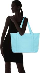 img 3 attached to 👜 Stylish and Functional DALIX Women's Deluxe Cotton Handbags, Wallets, and Totes with Zippered Compartments