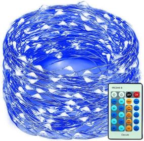 img 4 attached to 🎃 Decute Copper Wire Fairy String Lights Halloween Decoration Lights 99ft 300Led Dimmable with Remote: Blue Christmas Decorative Starry Lights with UL Certificates for Party, Holiday, Yard, Garden, Tree