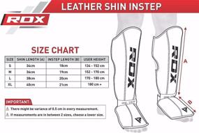 img 2 attached to 🥊 RDX Shin Guards for Muay Thai, Kickboxing, MMA Training and Fighting - SATRA Approved, Cowhide Leather Instep Leg Protector with Foam Pads - Martial Arts Sparring, Boxing Protective Gear