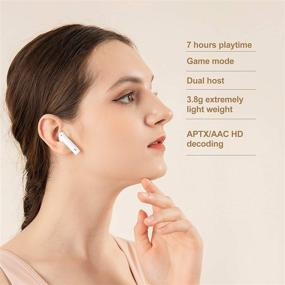 img 2 attached to 🎧 Naenka Lite Pro TWS Qualcomm Chip Wireless Earbuds Bluetooth 5.2 with IPX5 Water Resistance and Microphone