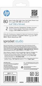 img 1 attached to Бумага для фотографий HP Sprocket Studio и картриджи (80 листов - 2 картриджа) - совместимо с HP Sprocket Studio