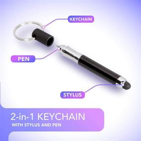 img 3 attached to 🖊️ Stylus Pen Keychain (2 Pack) - No Touch Feature, 2-in-1 Accessory - Mini Stylus Keychain Pen Duo
