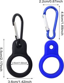 img 3 attached to 🧳 Convenient and Durable HONBAY 5PCS Silicone Water Bottle Carrier with Keychain Clip Ring for Outdoor Activities and Daily Use