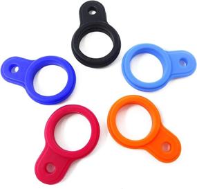 img 2 attached to 🧳 Convenient and Durable HONBAY 5PCS Silicone Water Bottle Carrier with Keychain Clip Ring for Outdoor Activities and Daily Use