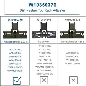 img 3 attached to 🔧 Upgraded 10 Pcs New Polymer Material Dishwashers Adjuster Kit W10350376 for Whirlpool Kenmore: Top Rack & W10195840 & W10195839 & W10082853 & W10508950 Replacement