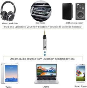 img 2 attached to MaedHawk Bluetooth 5.0 Receiver: Portable Wireless Audio Car Kit with A2DP, Dual Link & Built-in Mic - Stream Music to Home Speakers and Headphones