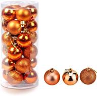 🎄 shatterproof orange christmas ball pendant set - 24pcs hanging baubles & ornaments for christmas tree decor логотип