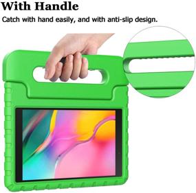 img 2 attached to 📱 AVAWO Samsung Tab A 8.0 2019 Kids Case (T290/T295) - Lightweight Shockproof Convertible Handle Stand - Kids Friendly Green Cover for Samsung Tab A 8-inch released in 2019