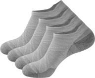 🧦 ecoey ultimate no show merino wool athletic socks for men and women - 2/4 pack logo