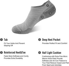 img 2 attached to 🧦 ECOEY ULTIMATE No Show Merino Wool Athletic Socks for Men and Women - 2/4 Pack