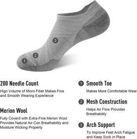 img 3 attached to 🧦 ECOEY ULTIMATE No Show Merino Wool Athletic Socks for Men and Women - 2/4 Pack