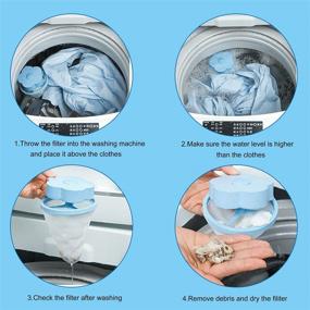 img 1 attached to 🧺 OBSGUMU 3 Pieces Reusable Washing Machine Lint Catcher + Pet Hair Remover + Lint Mesh Bag + Washing Balls - Ultimate Debris Solution