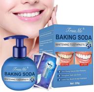 🦷 powerful teeth whitening toothpaste, baking soda for stain removal, strong cleaning action, anti-bleeding gum, decay prevention, natural stain removal & repair, refreshing formula logo