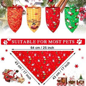 img 3 attached to Festive 16-Piece Christmas Dog Bandanas: Perfect Pet Costume for Thanksgiving, Christmas & Birthdays