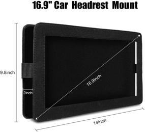 img 3 attached to 🚗 JEKERO 16.9 Inch Car Headrest Mount Strap Holder for Portable DVD Player - Ideal for 14'' Screens