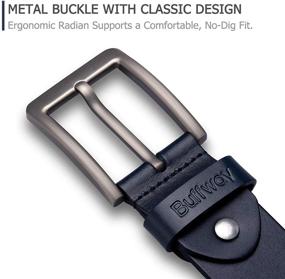 img 2 attached to Buffway Italian Leather Casual Classic Men's Belts: Elevate Your Accessories Game