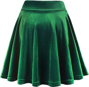 img 1 attached to 👗 Versatile Stretchy Velvet Clothing and Skirts for Women by EXCHIC