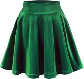 img 2 attached to 👗 Versatile Stretchy Velvet Clothing and Skirts for Women by EXCHIC
