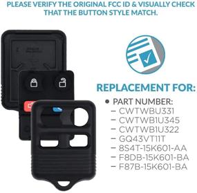 img 1 attached to Keyless2Go Replacement Shell Case with FCC ID Protection CWTWB1U345 - 4 Button Pad for Remote Key Fob (2 Pack)