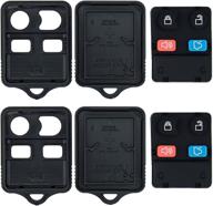 keyless2go replacement shell case with fcc id protection cwtwb1u345 - 4 button pad for remote key fob (2 pack) logo