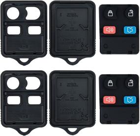 img 4 attached to Keyless2Go Replacement Shell Case with FCC ID Protection CWTWB1U345 - 4 Button Pad for Remote Key Fob (2 Pack)