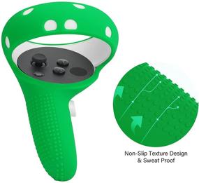 img 3 attached to Tomsin Touch Controller Grip Cover For Oculus Quest 2 (Green)